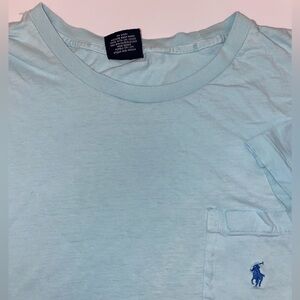 Polo Ralph Lauren LIGHT BLUE 100% Cotton SS POCKET W/ Logo XXL B18-34